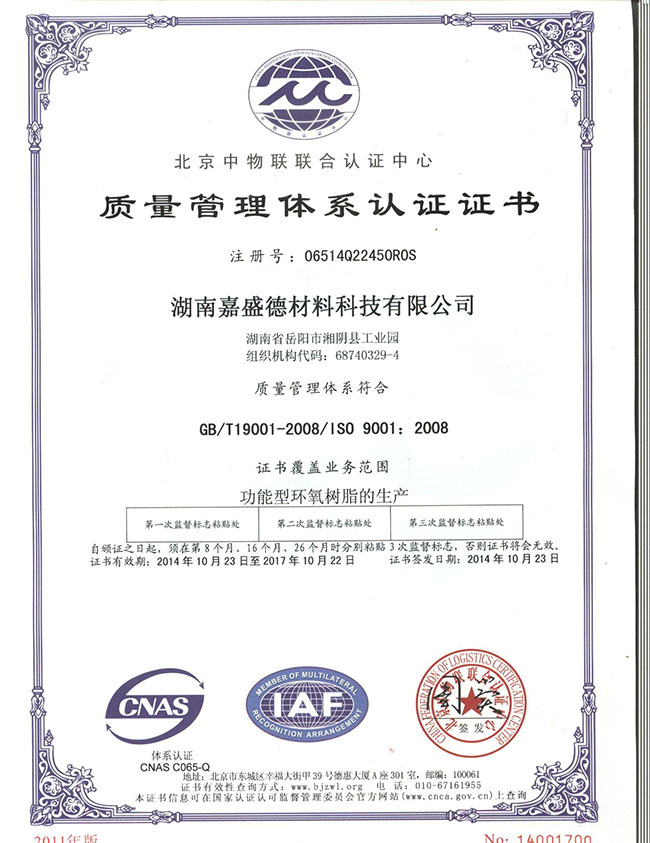 ISO9001質量認證